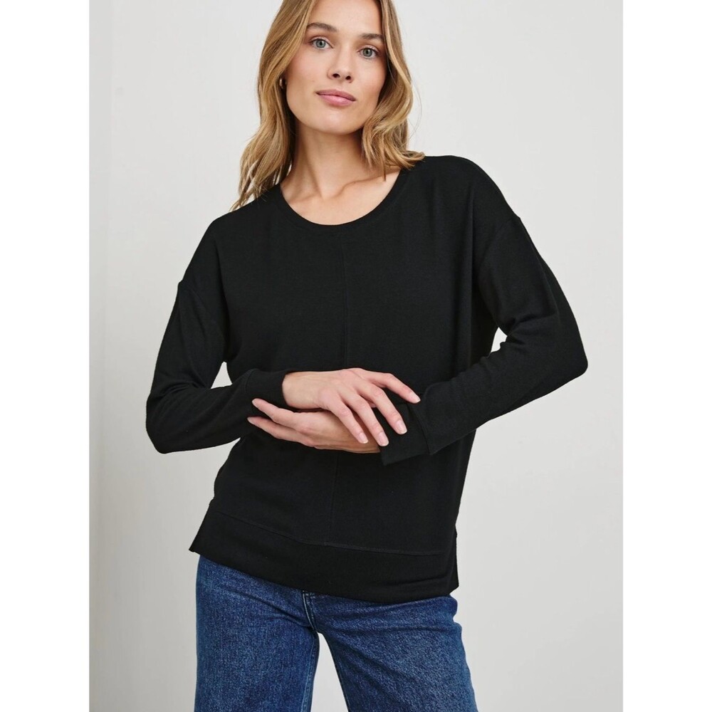 Rails Iggy Long Sleeve Knit Tee – Black – XS